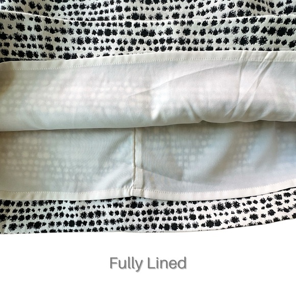 BANANA REPUBLIC | NWOT BLACK & WHITE OPEN BACK SLEEVELESS SHEATH DRESS | SIZE: 2 - Picture 6 of 10